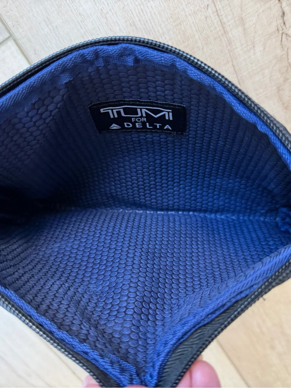 Tumi Black and Gray Toiletry Travel Pouch